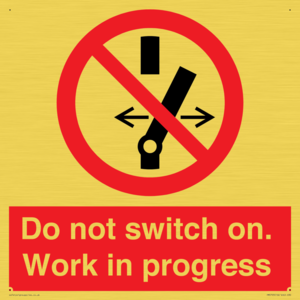 Do not switch on. Work in progress